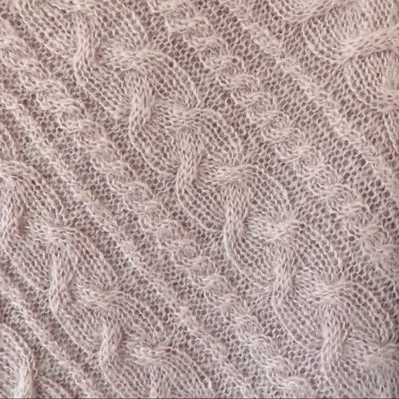 Marc O‘Polo Mohair Plaid Poncho knitted dusty rose pink Size S/M - Picture 4 of 6